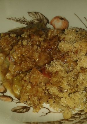 A picture of All crust rhubarb crumble.