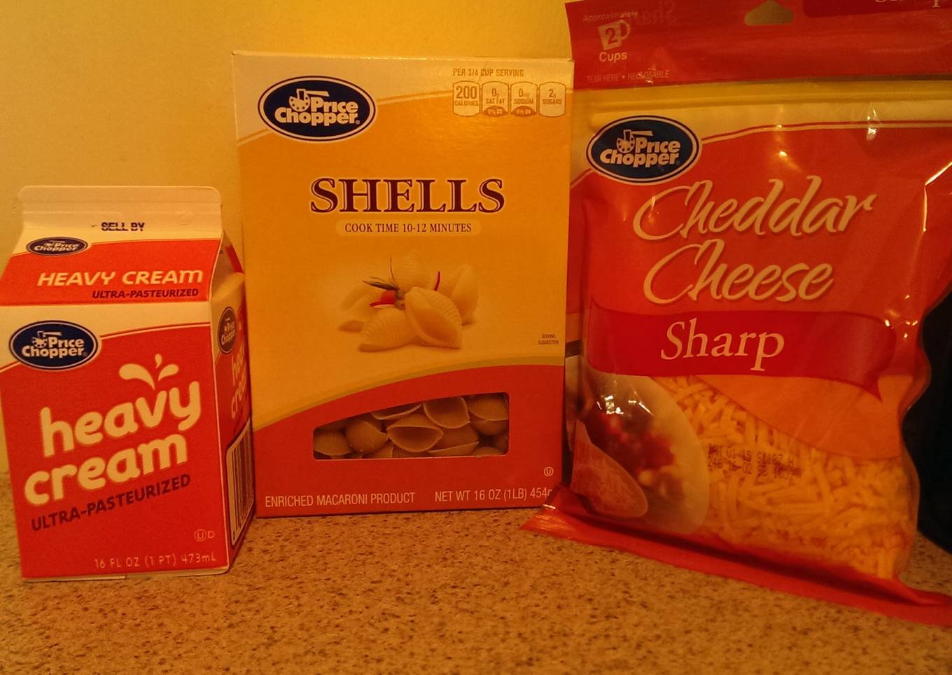 3 ingredients macaroni and cheese or alfredo