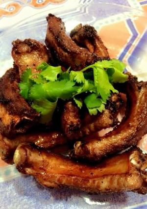 A picture of Deep fry spears ribs.
