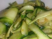 A picture of asian style cucumber salad