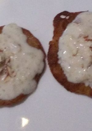 A picture of Malpua with kheer.
