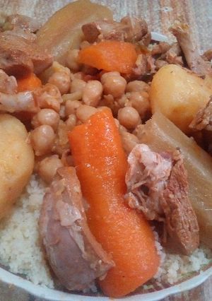 A picture of Algerian Couscous.