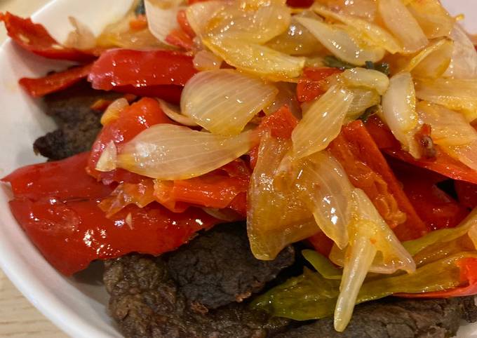 Bikin Dendeng Balado Garing dengan thin slice beef steak di UK