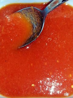 A picture of Homemade salsa.