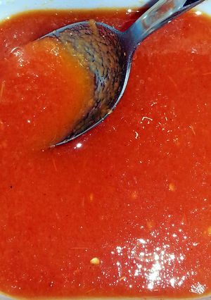 A picture of Homemade salsa.