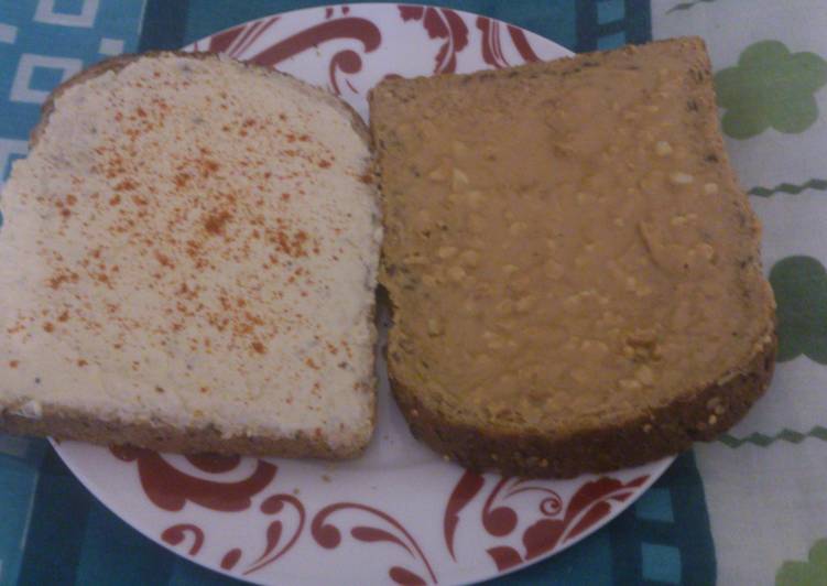 Steps to Prepare Any-night-of-the-week No nonsense Hummus and Peanut butter sandwich