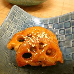A picture of Teriyaki Lotus Root.