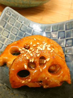 A picture of Teriyaki Lotus Root.