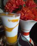 Mango whipped cream juice 😋😋