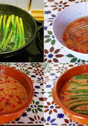 Foto principal de Frittata de espárragos verdes y pimiento