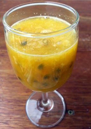 A picture of Orange With Passion Fruit Juice.