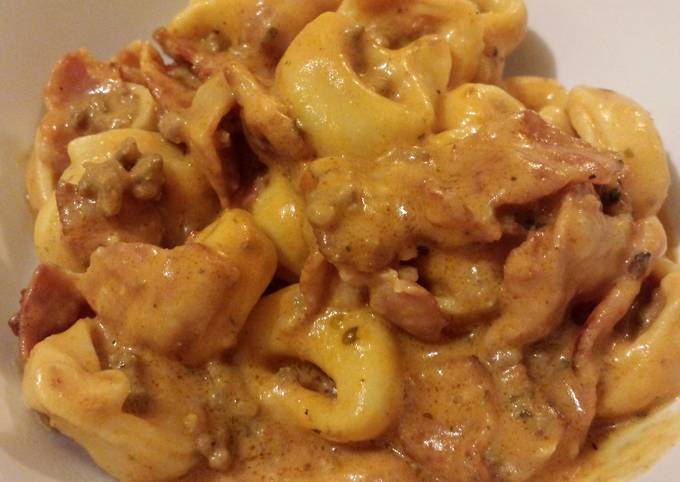 Recipe of Homemade Elisa&#39;s Bacon and Meat Cheese Tortellini