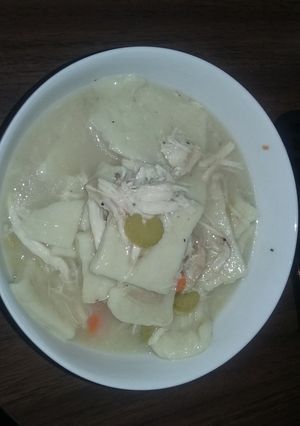 A picture of Chicken and Dumplings.
