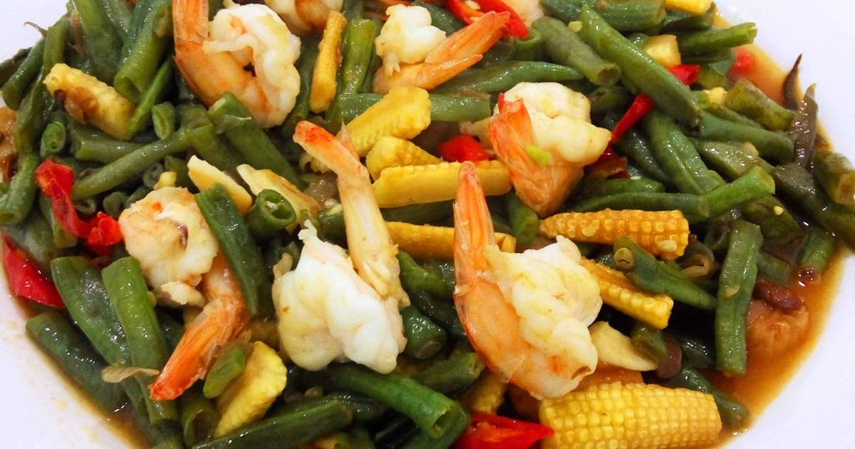 Resep Tauco Udang & Kacang Panjang oleh Lilyhusnikitchen 