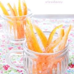 A picture of Sparkling Candied Grapefruit Peel.
