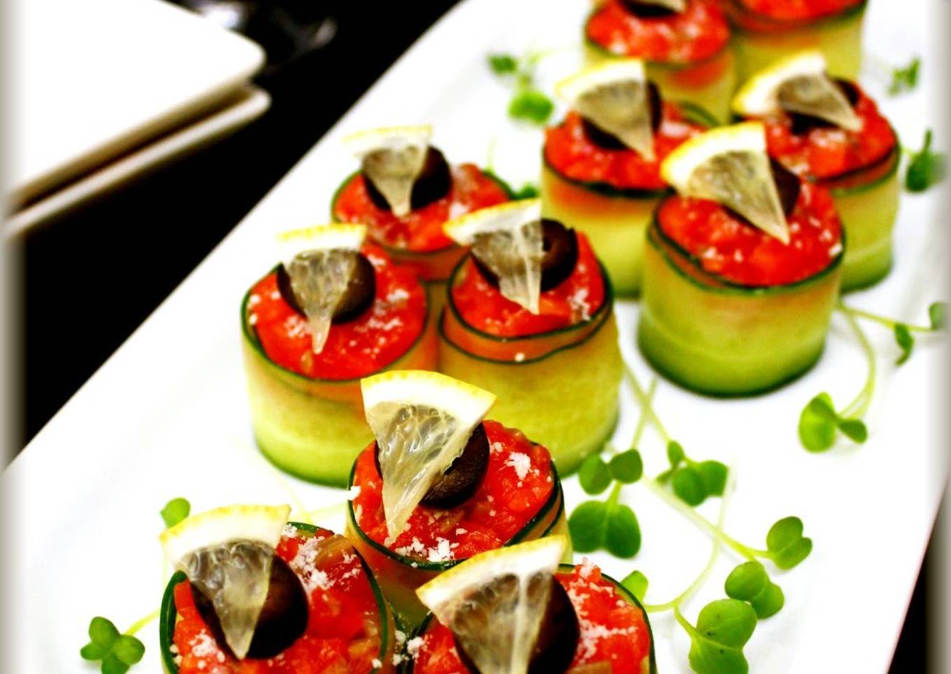 Harvest of salty potatoes with cucumber (disposable salad)
