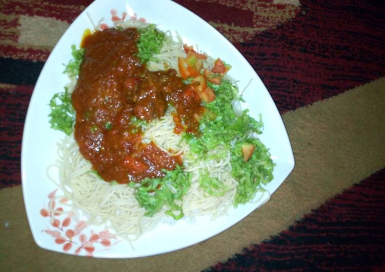 Recipe of Speedy Rice super gatte &amp; salad