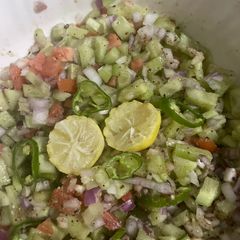 A picture of Kachumber salad.