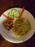 Zucchini pasta a la italiana