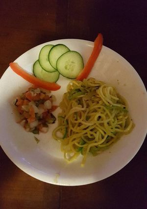 Una foto de Zucchini pasta a la italiana
