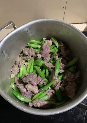 Hình của món Bò xào đỗ.