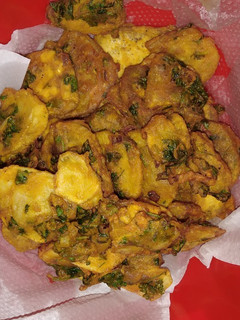 A picture of Hot spicy Potato bhajia#authormarathon.
