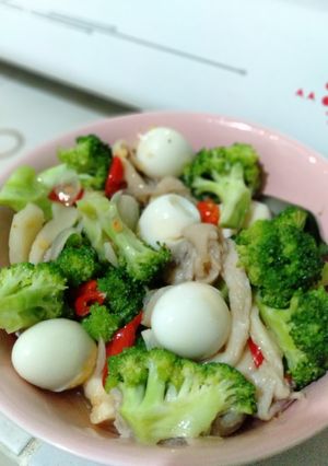 Foto resep Tumis jamur brokoli dan telur puyuh🌈