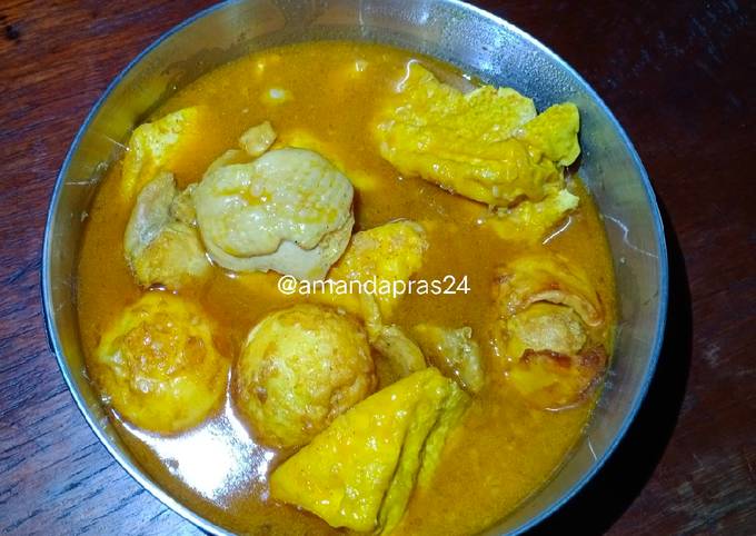 Resep Kari Tahu Telur Bumbu Instan Desaku Oleh Amanda Prasetyo Cookpad