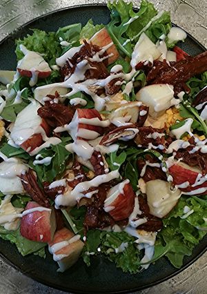 A picture of Apple BBQ Pork Salad.