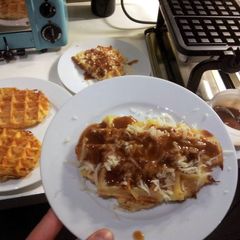 A picture of Potato Waffle Poutine.