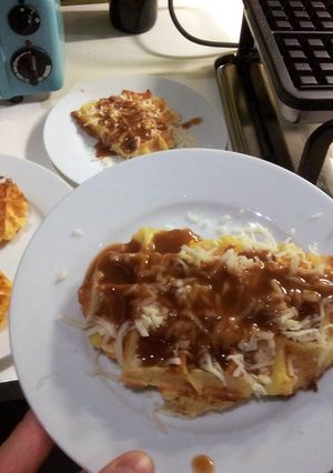 A picture of Potato Waffle Poutine.