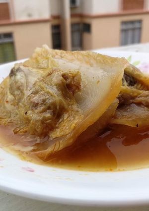 A picture of Napa Cabbage With Pork In Supreme Sauce.