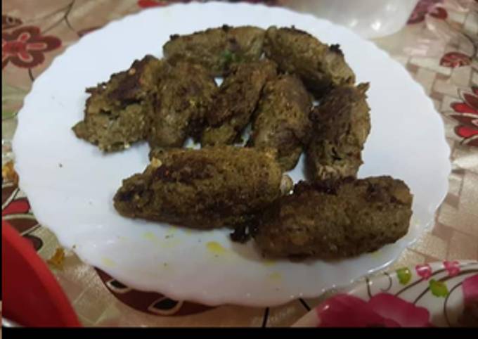 Mutton Seekh kebab in pan