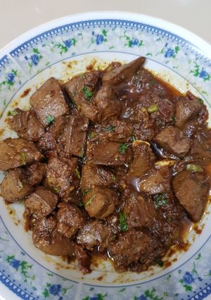 A picture of Mutton kaleji masala.