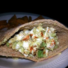 A picture of avocado egg salad.