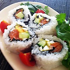 Basil-Flavored California Roll A picture of Basil-Flavored California Roll.
