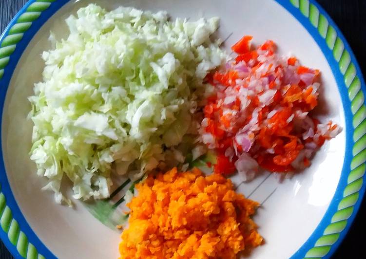 Steps to Prepare Homemade Chopped vegetables using blender