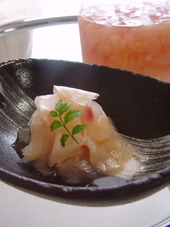 A picture of Spring Ginger Pickled in Sweet Vinegar (Gari/Sushi Ginger).