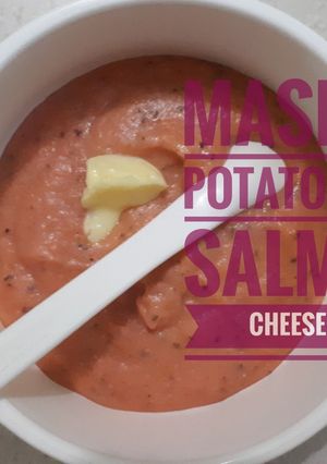 Foto resep Mashed Potato with salmon cheese + UB (6M+)