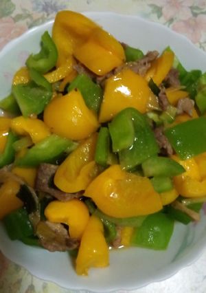 肉片炒双椒 的食譜成品照片
