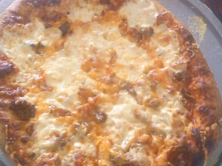 Easy Steps to Make Recipe Bacon cheese burger pizza! that is Delicious, So Delicious}