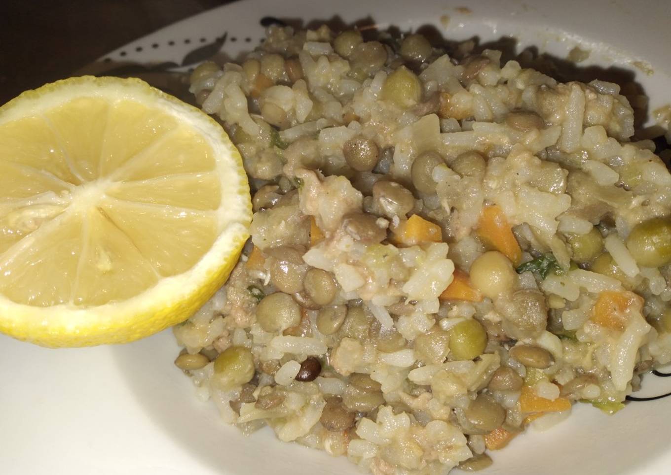 Arroz con Atún y Lentejas