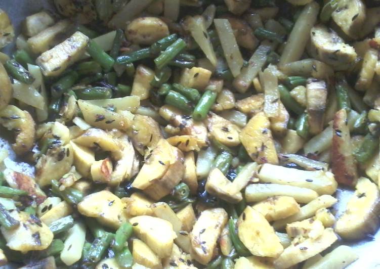 Green Plaintain Stir-fry