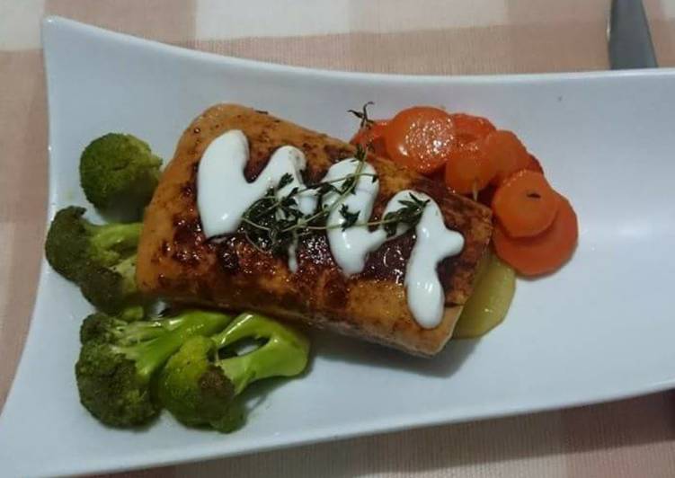 Recipe of Super Quick Homemade Blackened Salmon with Greek Yogurt