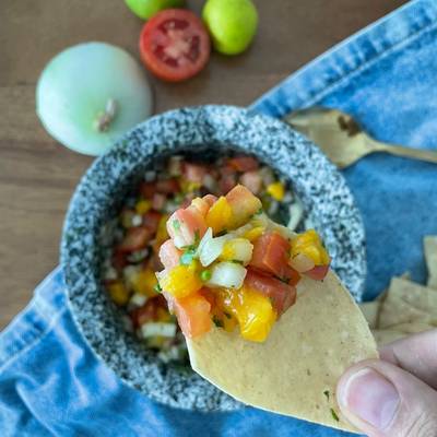 Pico de gallo con mango Receta de poramoralhambre- Cookpad