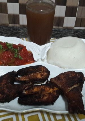 A picture of Fried Fish#Fish+3ingredients Challenge.