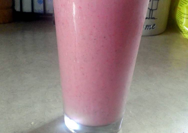 Easiest Way to Make Homemade strawberry smoothie