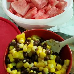 A picture of Tuna bean corn salad.