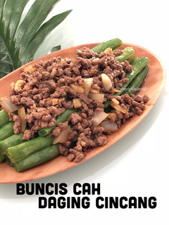 Foto resep Buncis Cah Daging Cincang