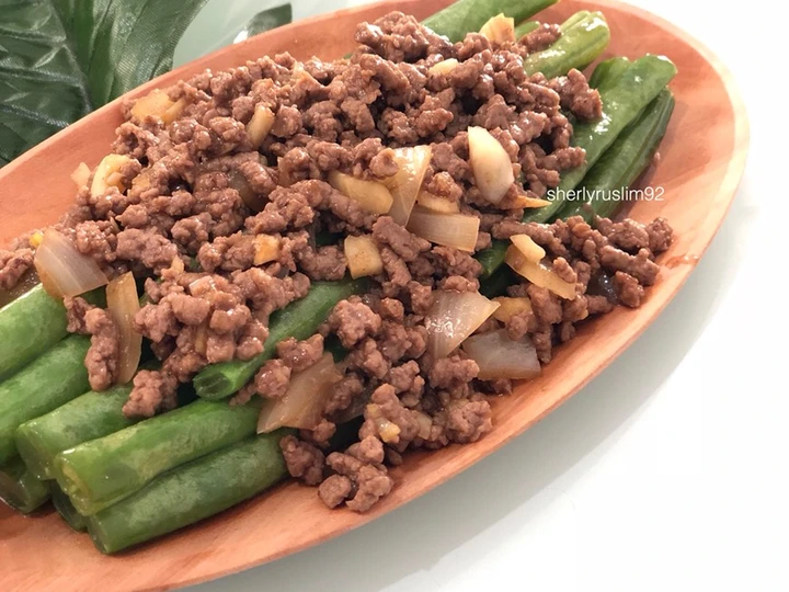 Cara Mudah Membuat Resep  Buncis Cah Daging Cincang yang Enak Banget, Lezat
